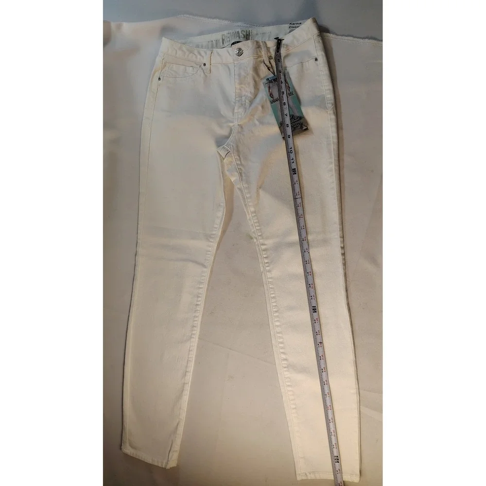 NWT Rewash Karma Classic Rise Ultraskin Jegging White Pants Women 11/30 Slim Fit